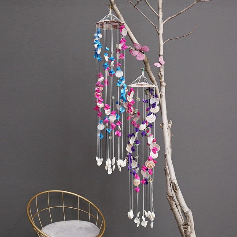 Japanese Wind Chimes Bells Hanging Ornaments Mobile Portable Waterproof Outdoor Wind-chime Mediterranean Style Home Garden Yard Decoration Natural Shell Wind Chimes Birthday Gifts - Che Cose Belle