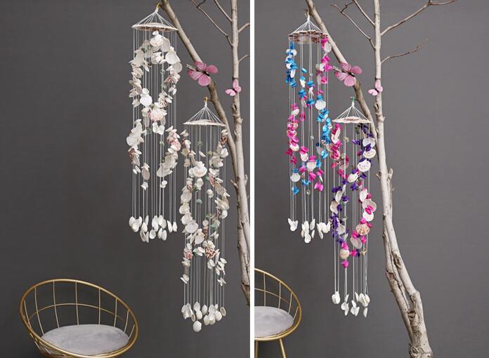 Japanese Wind Chimes Bells Hanging Ornaments Mobile Portable Waterproof Outdoor Wind-chime Mediterranean Style Home Garden Yard Decoration Natural Shell Wind Chimes Birthday Gifts - Che Cose Belle