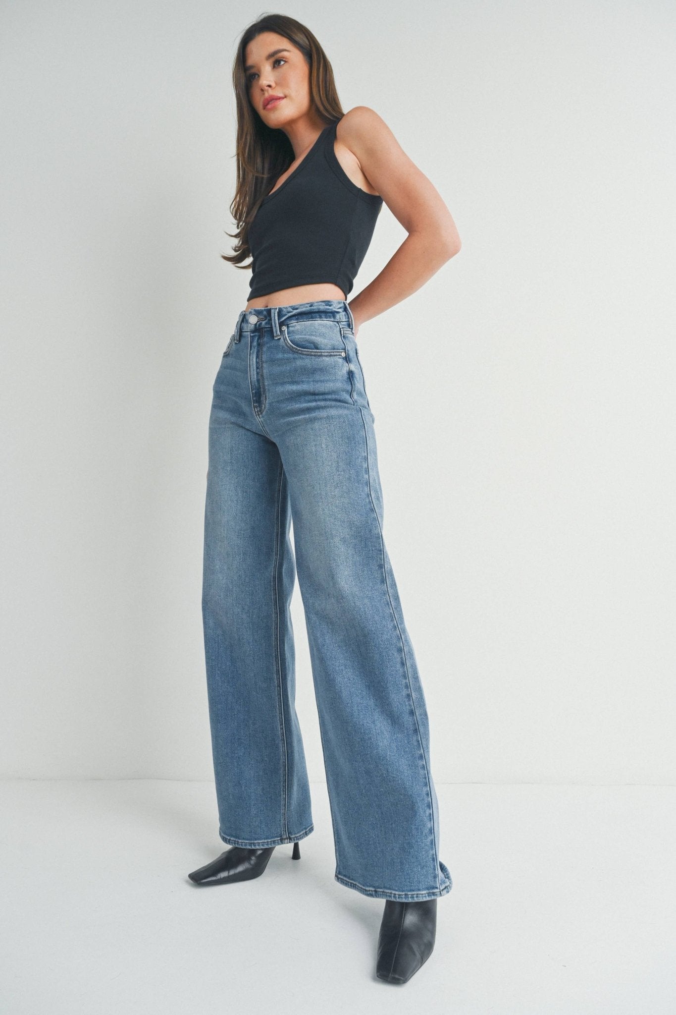 JBD HR Palazzo Wide Leg Jean - Che Cose Belle