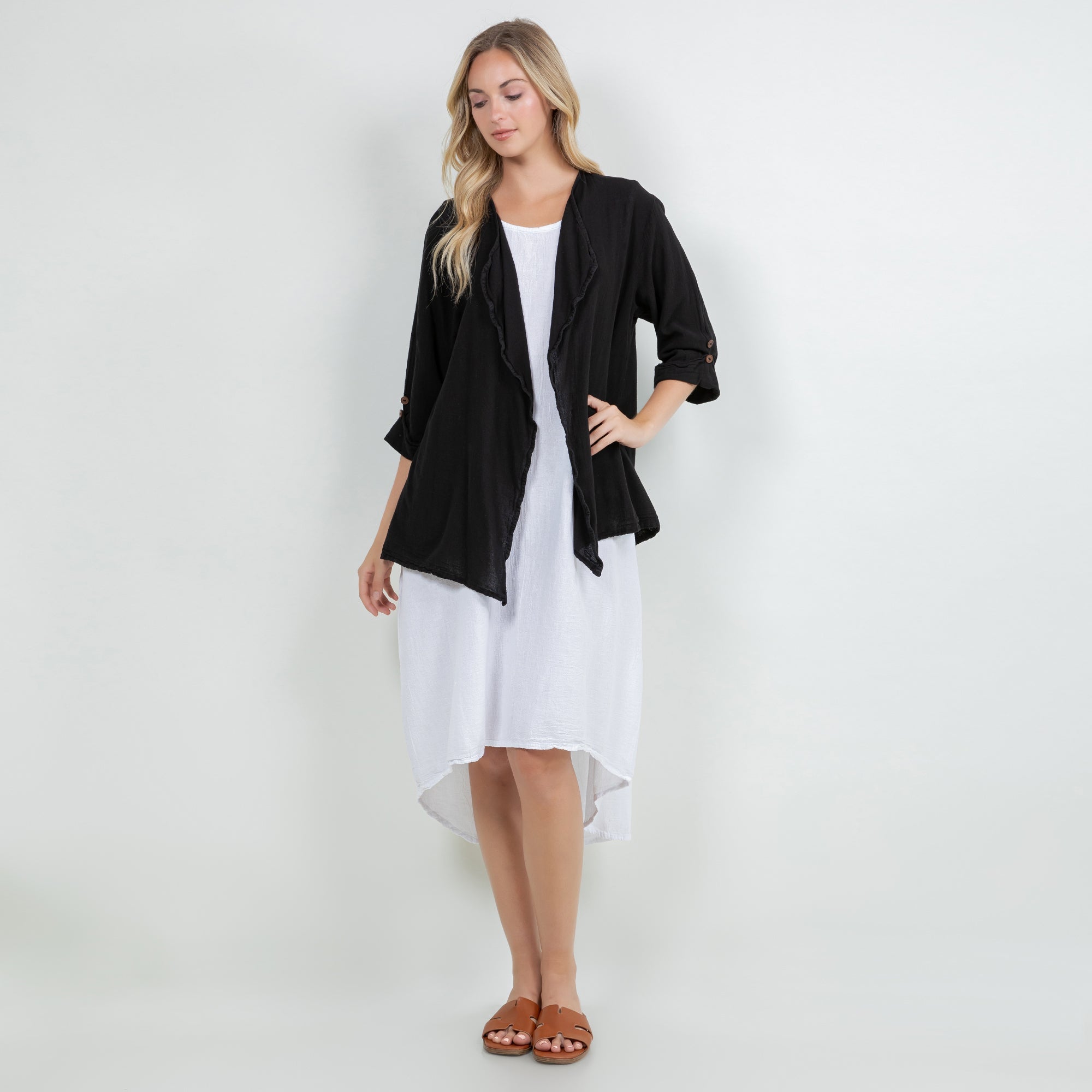 Jeanne Bolero Resort Wear Jacket 100% Cotton Gauze - Che Cose Belle