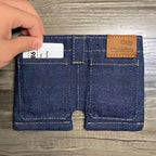 Jeans Wallet Foldable Denim Shaped Coin Purse And Card Holder - Che Cose Belle