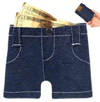 Jeans Wallet Foldable Denim Shaped Coin Purse And Card Holder - Che Cose Belle