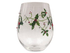 Christmas Holly Stemless Wine Glasses