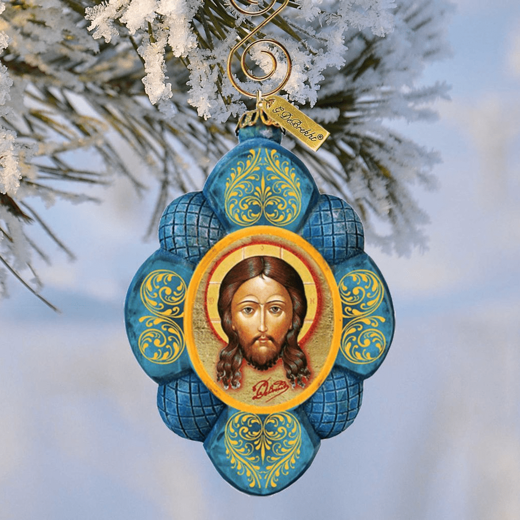 Jesus Sculpted Hand-Painted Christmas Ornament by G. DeBrekht - Nativity Holiday Decor - 610843 - Che Cose Belle