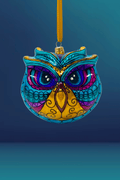 Jewel Owl Polish Glass Ornament - Che Cose Belle