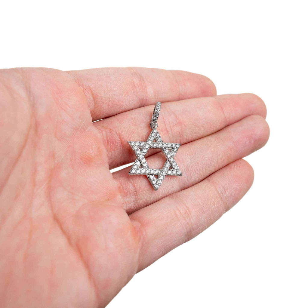 Jewish Magen Star Of David Pendant - Solid 925 Sterling Silver Men's Jewelry - Che Cose Belle