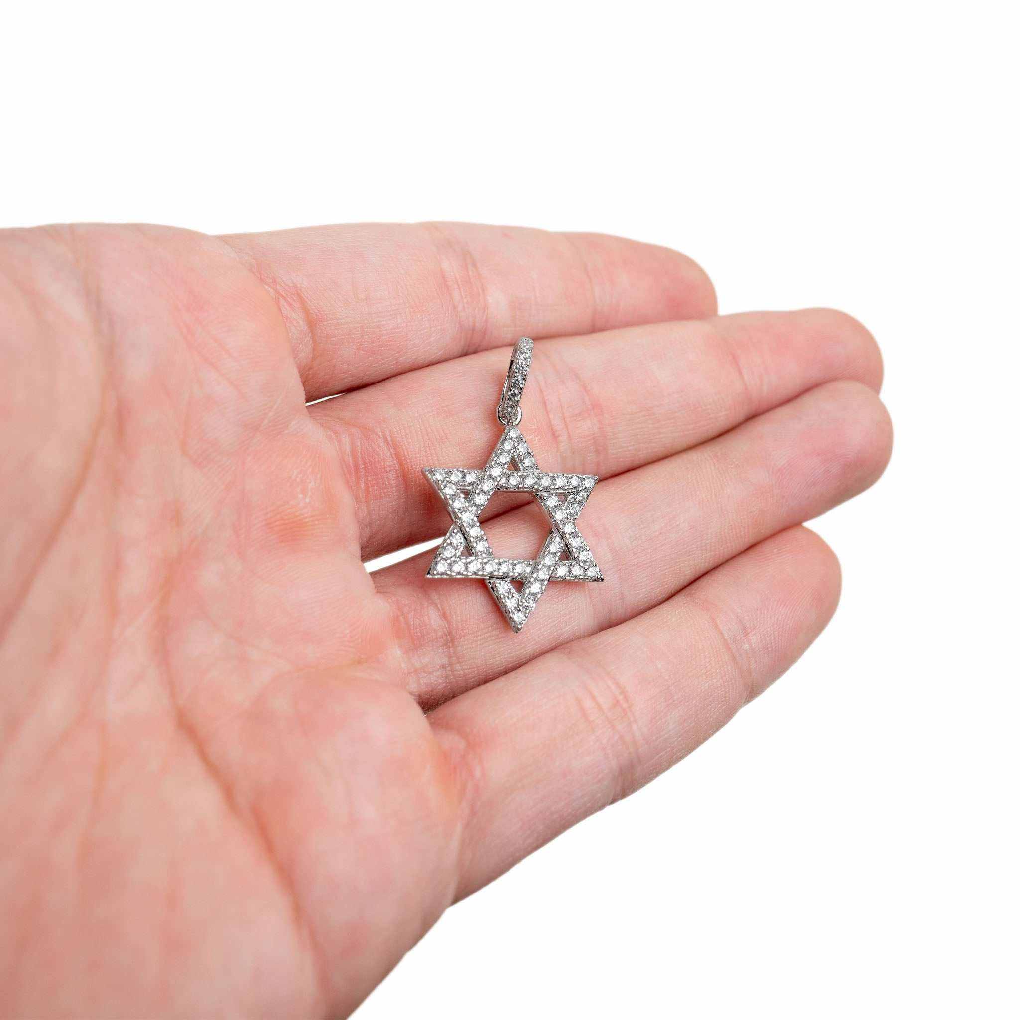 Jewish Magen Star Of David Pendant - Solid 925 Sterling Silver Men's Jewelry - Che Cose Belle