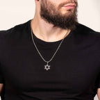 Jewish Magen Star Of David Pendant - Solid 925 Sterling Silver Men's Jewelry - Che Cose Belle