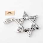 Jewish Magen Star Of David Pendant - Solid 925 Sterling Silver Men's Jewelry - Che Cose Belle