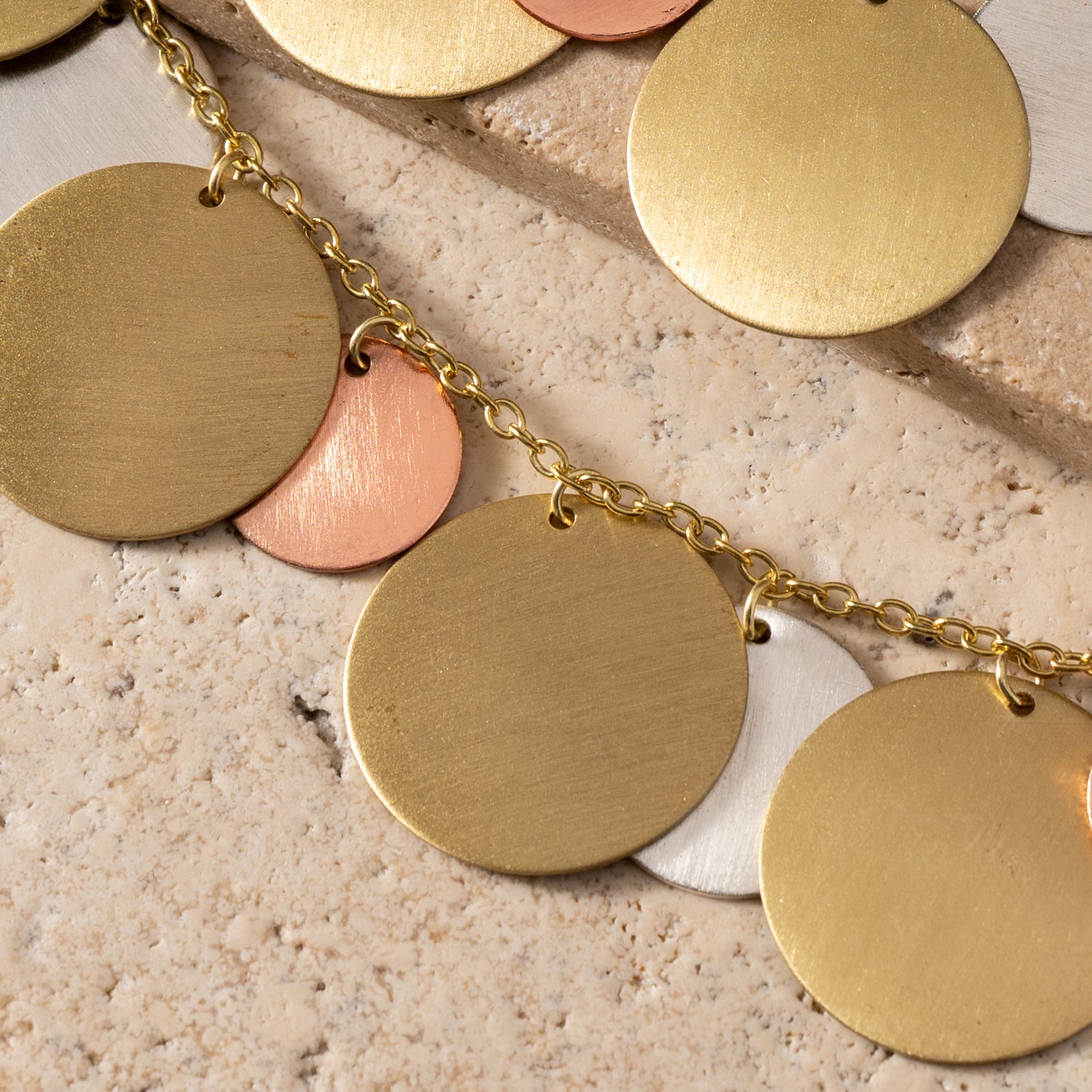 Jharana Layered Disc Necklace - Che Cose Belle