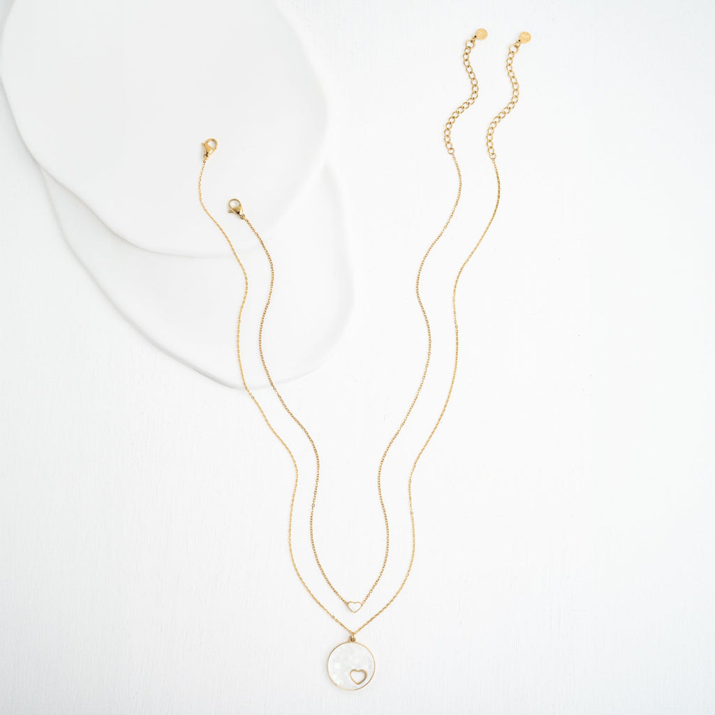 Journey Together Necklace Set in Mother of Pearl - Che Cose Belle
