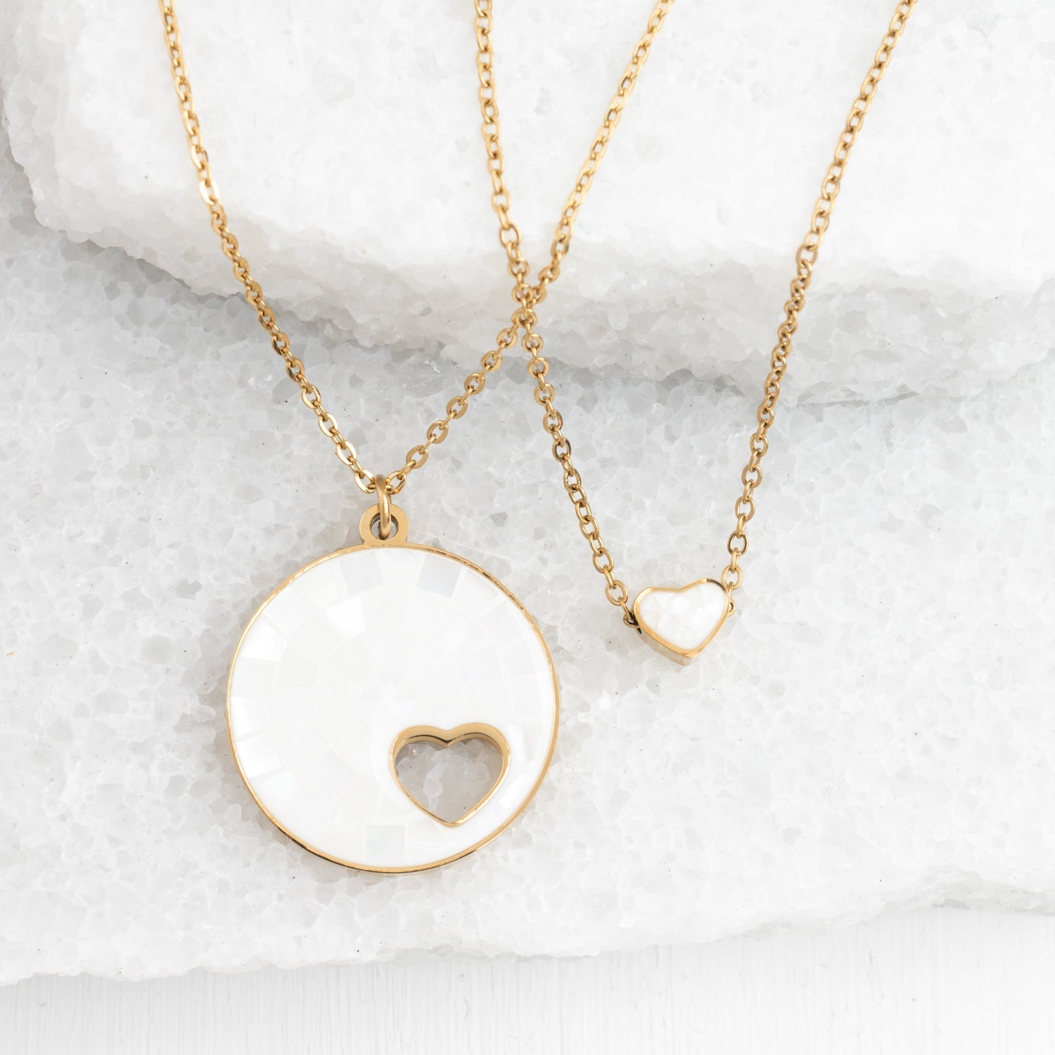 Journey Together Necklace Set in Mother of Pearl - Che Cose Belle