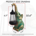 JOYBEE Garden Statues Elephant with Solar Lantern Outdoor Decor - Elephant Solar Figurines Lights Decorations for Patio Yard Lawn Ornaments - Gifts for Birthday Easter Housewarming - Che Cose Belle