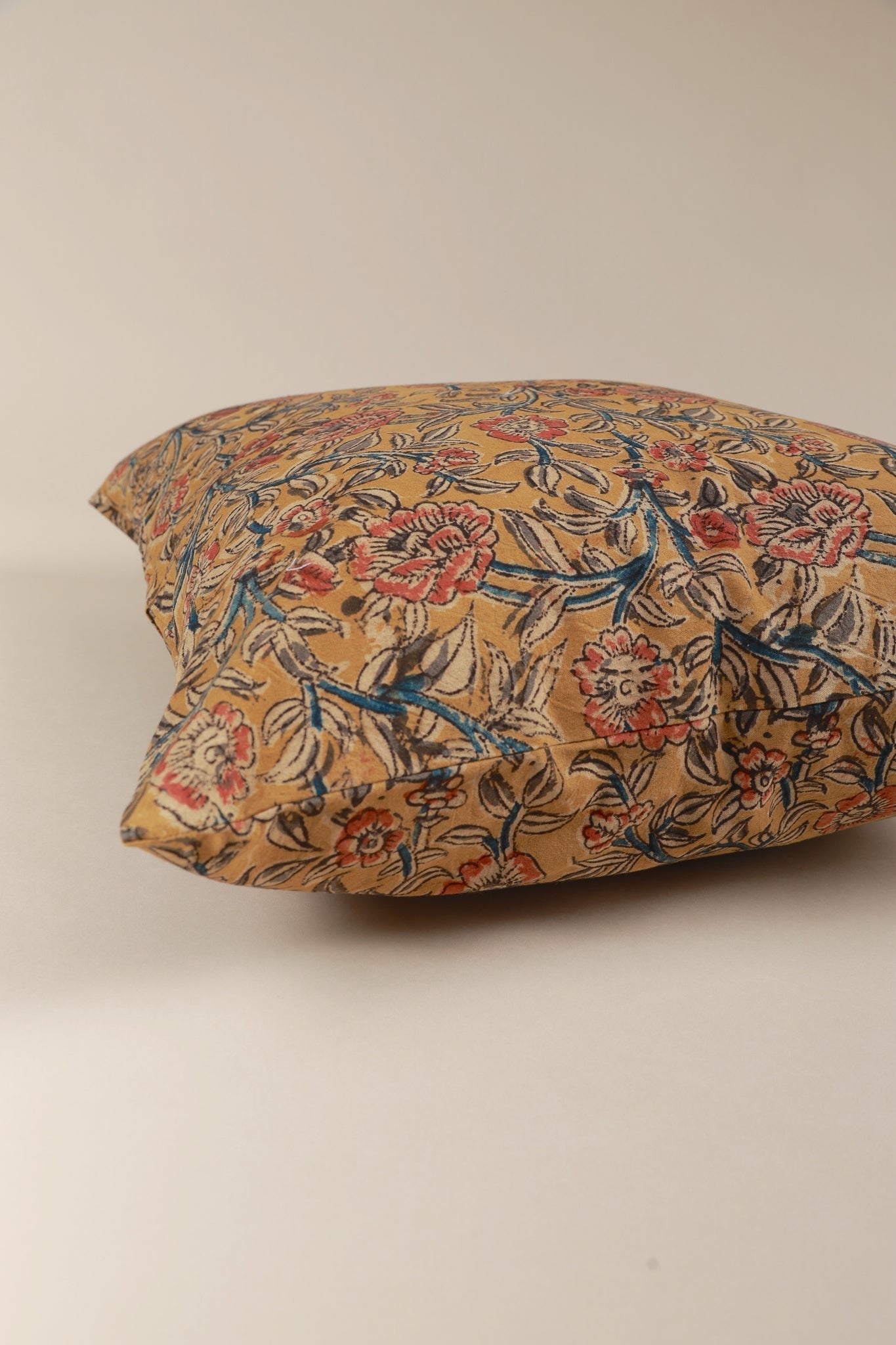 Joyful Garden Kalamkari Handcrafted Pillow - Che Cose Belle
