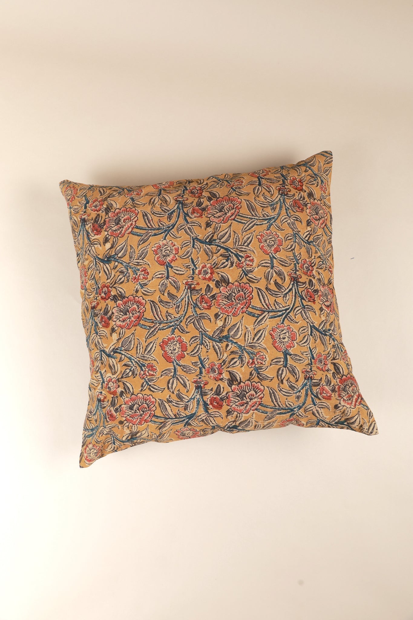 Joyful Garden Kalamkari Handcrafted Pillow - Che Cose Belle
