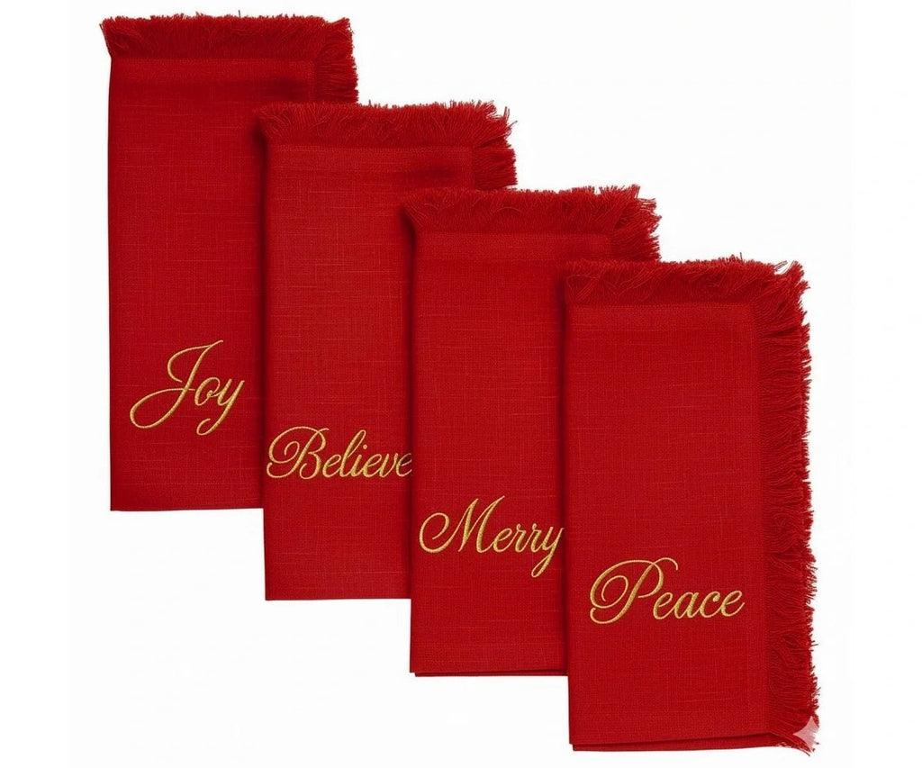 Joyful Holiday Napkins - Che Cose Belle