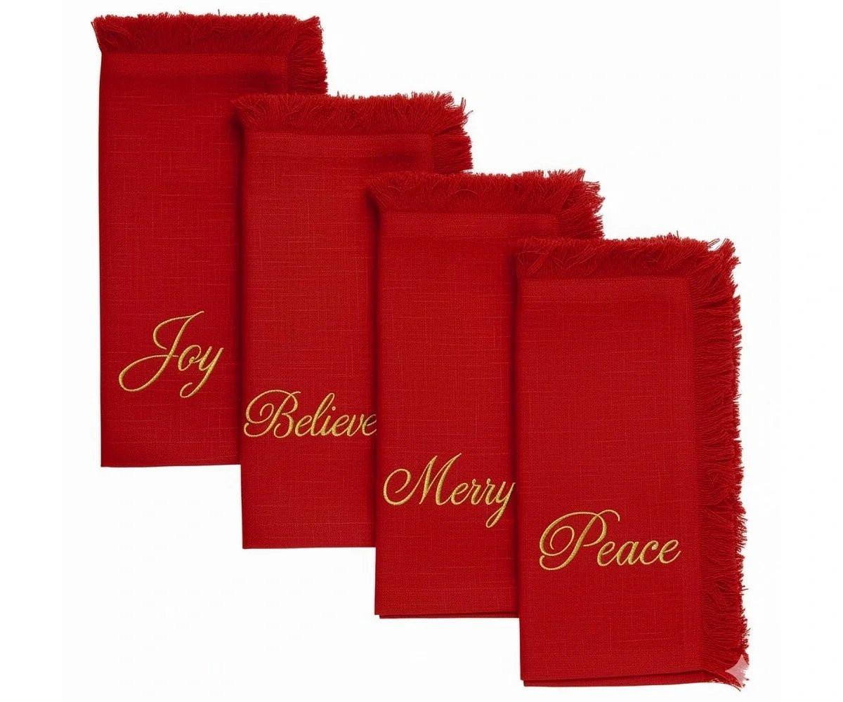 Joyful Holiday Napkins - Che Cose Belle