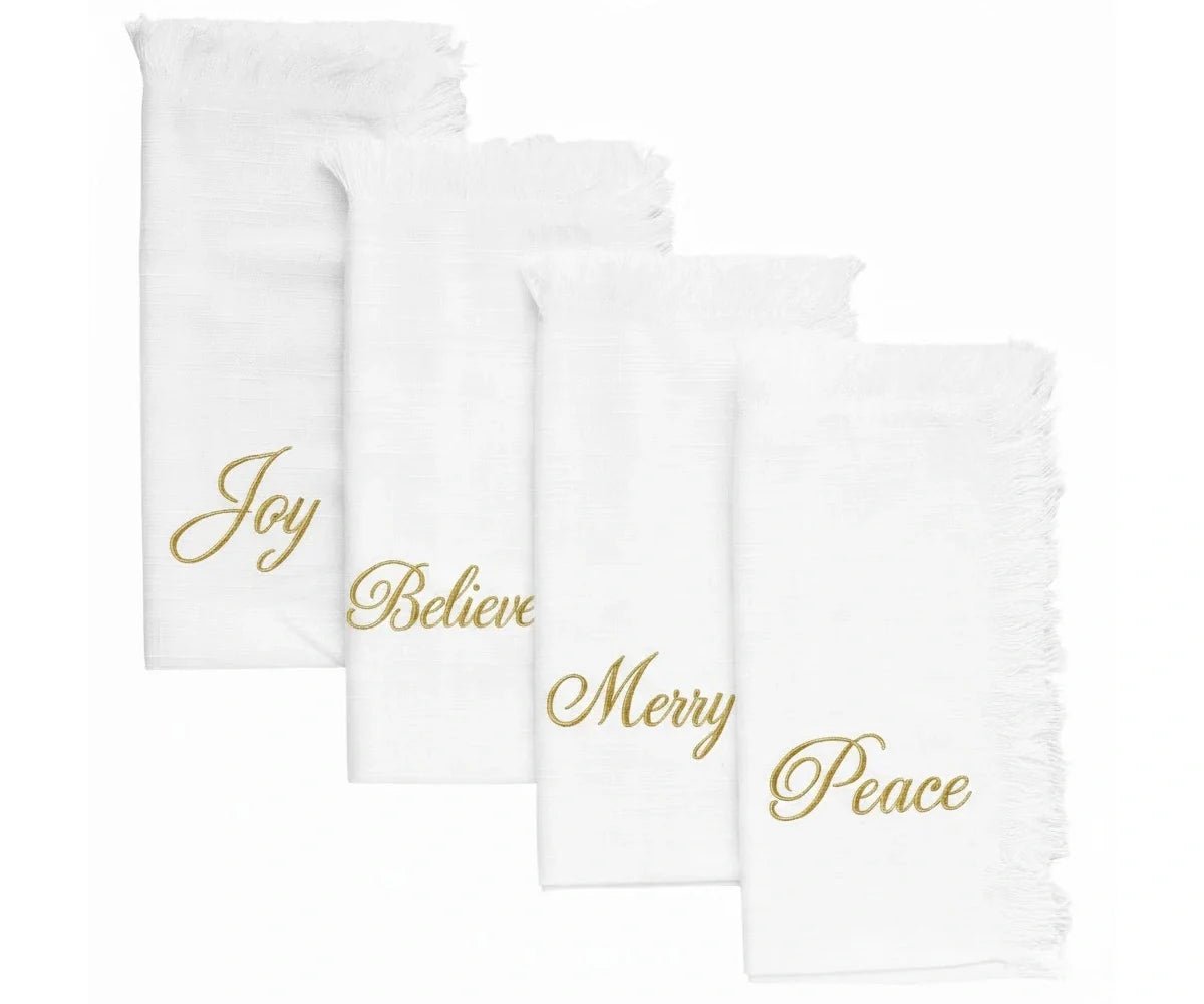 Joyful Holiday Napkins - Che Cose Belle