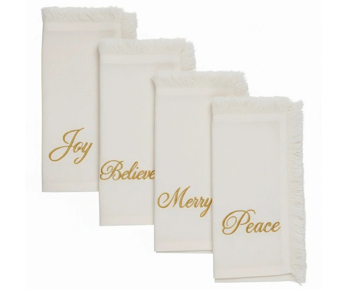 Joyful Holiday Napkins - Che Cose Belle