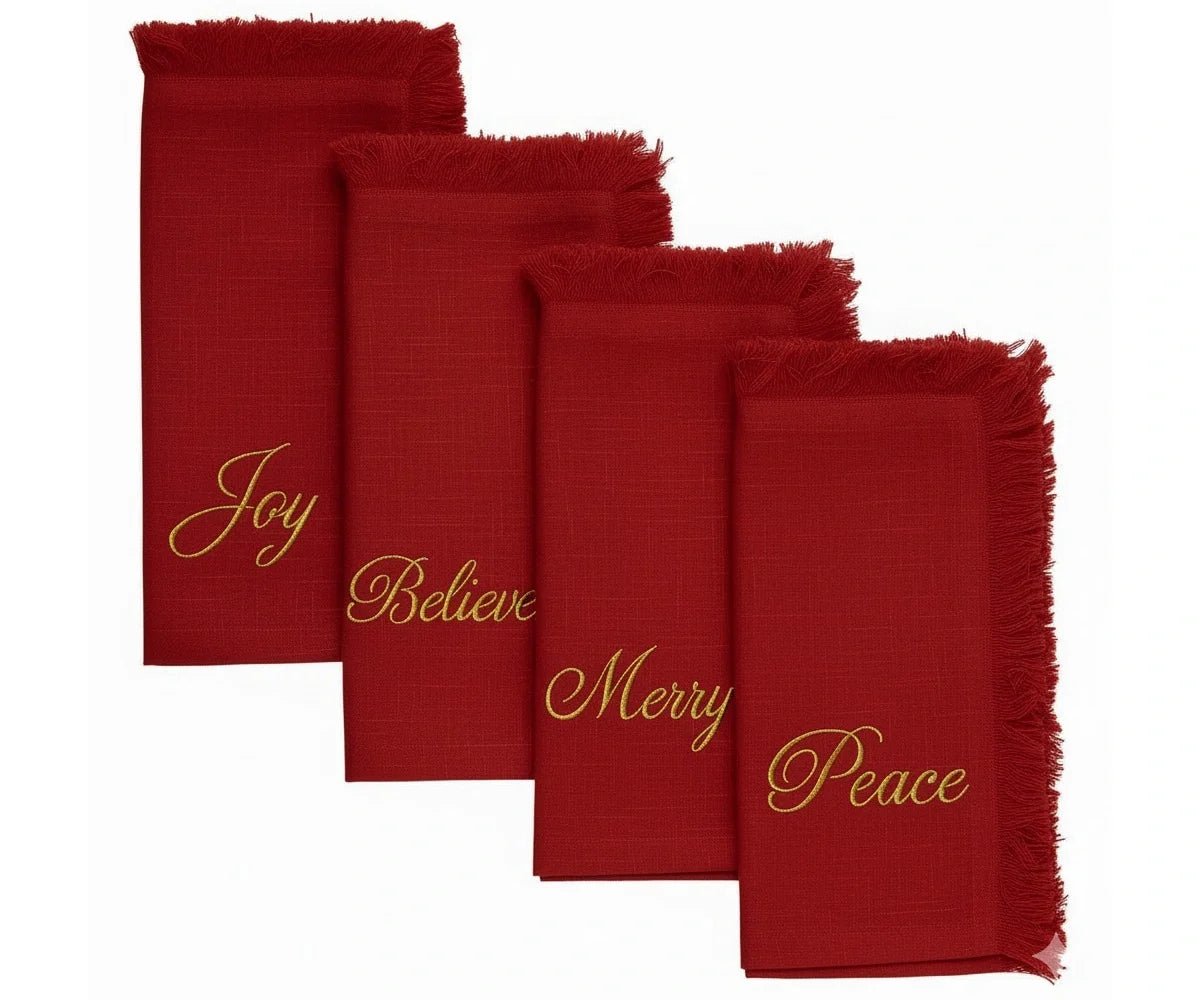Joyful Holiday Napkins - Che Cose Belle