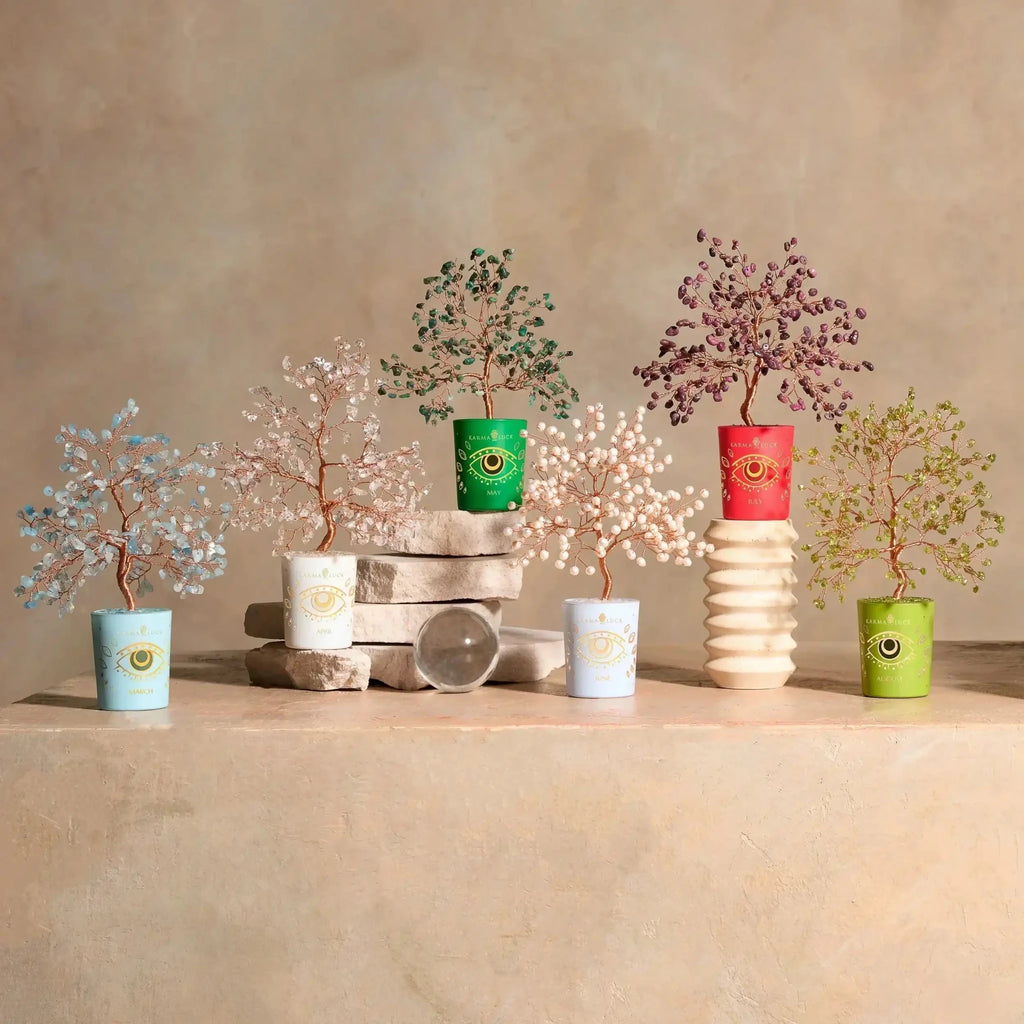 Joyful Radiance Aquamarine March Birthday Tree - Che Cose Belle