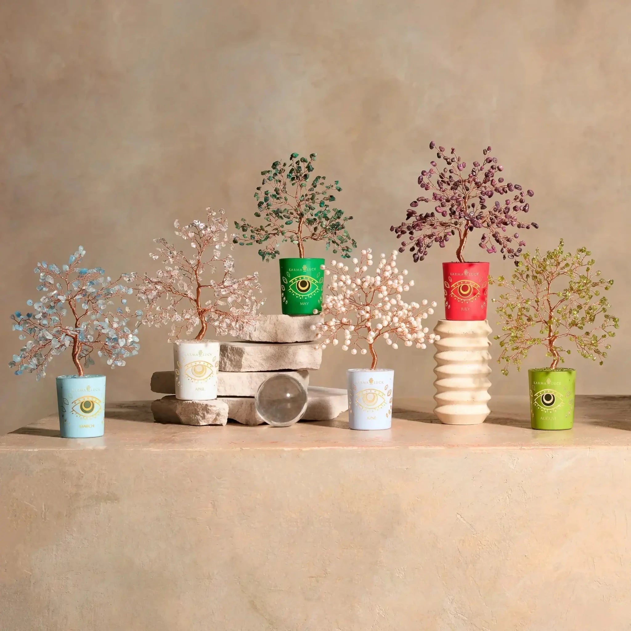 Joyful Radiance Aquamarine March Birthday Tree - Che Cose Belle