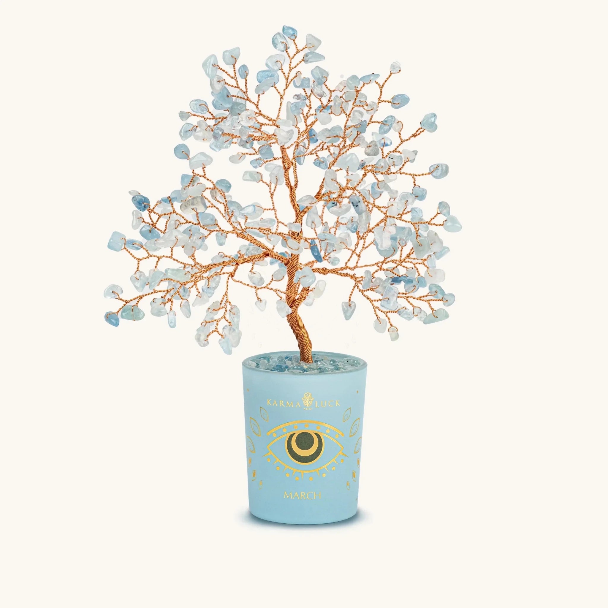 Joyful Radiance Aquamarine March Birthday Tree - Che Cose Belle