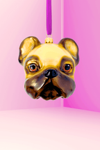 Julien the Pug Glass Christmas Ornament - Che Cose Belle