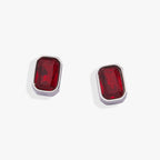 July Emerald - Cut Birthstone Stud Earrings - Che Cose Belle