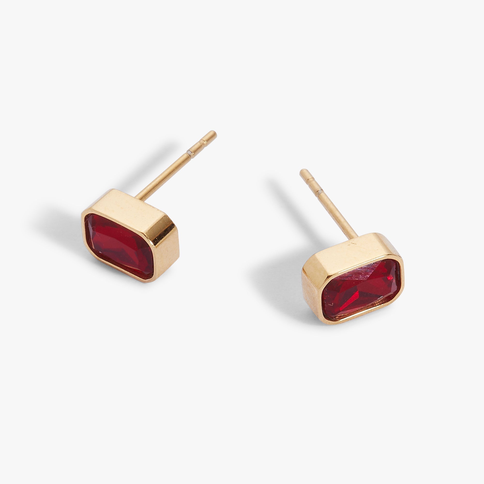 July Emerald - Cut Birthstone Stud Earrings - Che Cose Belle