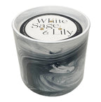 JUMBO White Sage & Lily 45 oz. Swirl Glass Candle - Che Cose Belle