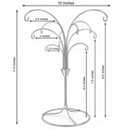 12-Arm Spiral Fountain Brass Silver Metal Ornament Stand Display 11.5 Inches (Taiwan)