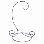 Twisted Wire Silver Metal Ornament Stand Display 7.2 Inches (Taiwan)