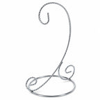Twisted Wire Silver Metal Ornament Stand Display 7.2 Inches (Taiwan)