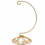 Curved Gold Wire Swirl Base Ornament Stand Display 8.75 Inches (Taiwan)