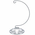 Curved Silver Wire Swirl Base Ornament Stand Display 8.75 Inches (Taiwan)