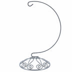 Curved Silver Wire Swirl Base Ornament Stand Display 8.75 Inches (Taiwan)