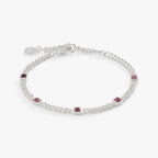 June Birthstone Light Amethyst Curb Chain Bracelet - Che Cose Belle