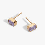 June Emerald - Cut Birthstone Stud Earrings - Che Cose Belle