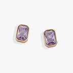 June Emerald - Cut Birthstone Stud Earrings - Che Cose Belle