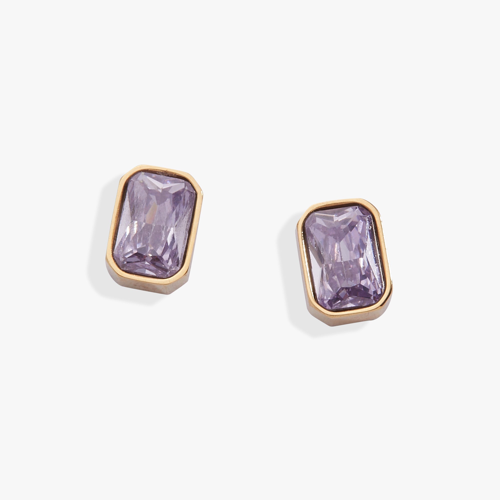 June Emerald - Cut Birthstone Stud Earrings - Che Cose Belle