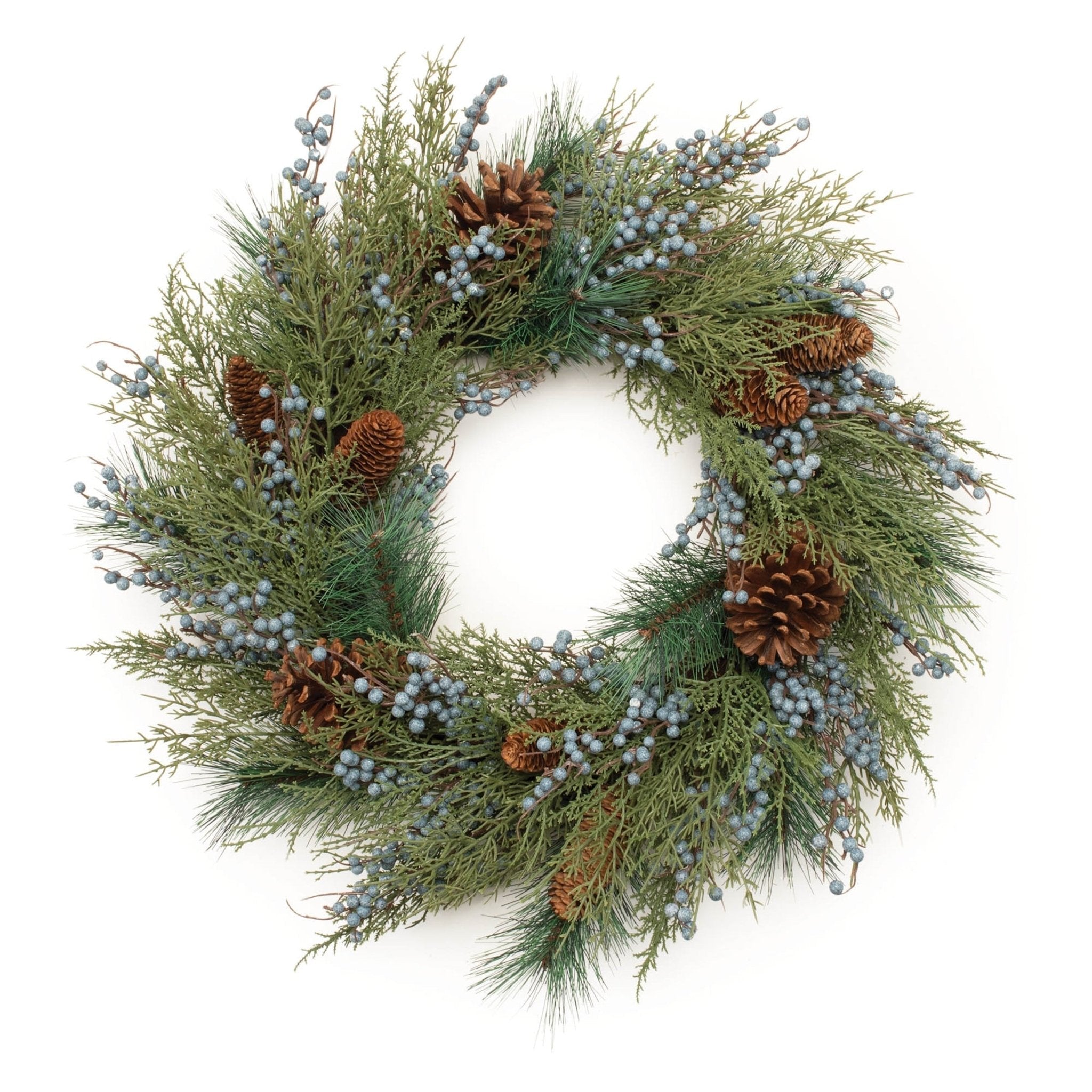 Juniper and Pincone Mixed Pine Wreath | 24'' - Che Cose Belle