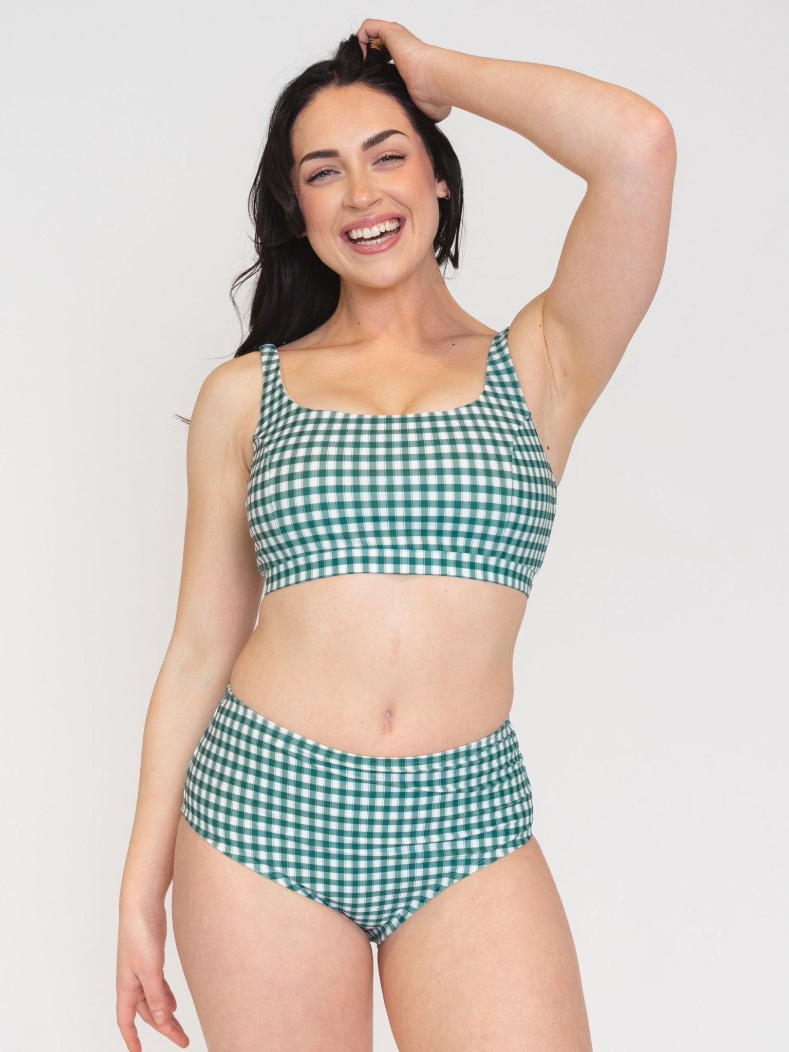 Juniper Gingham Scoop Bralette - Che Cose Belle