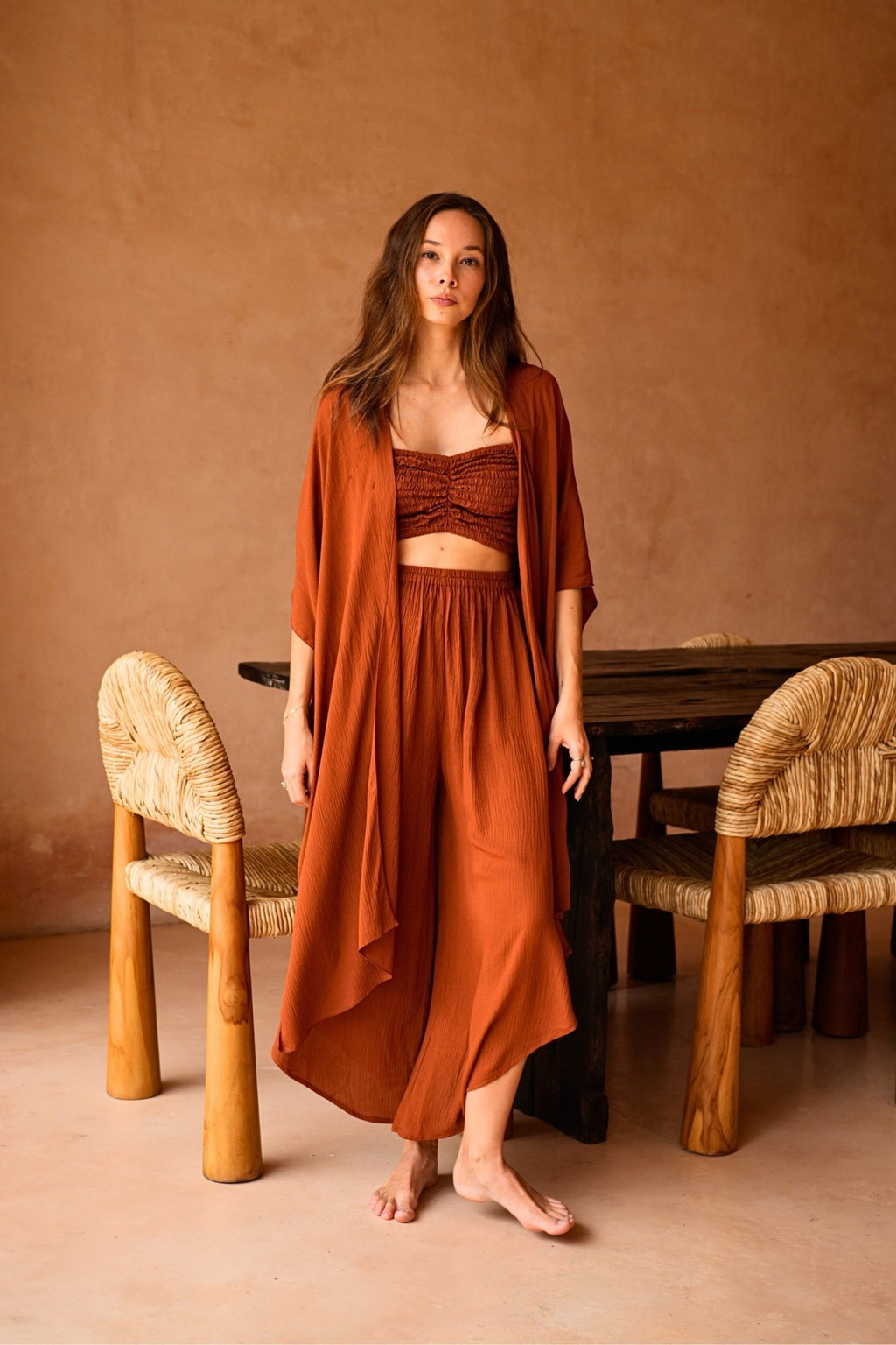 Kaia Flowy Kimono Wrap Duster - Che Cose Belle