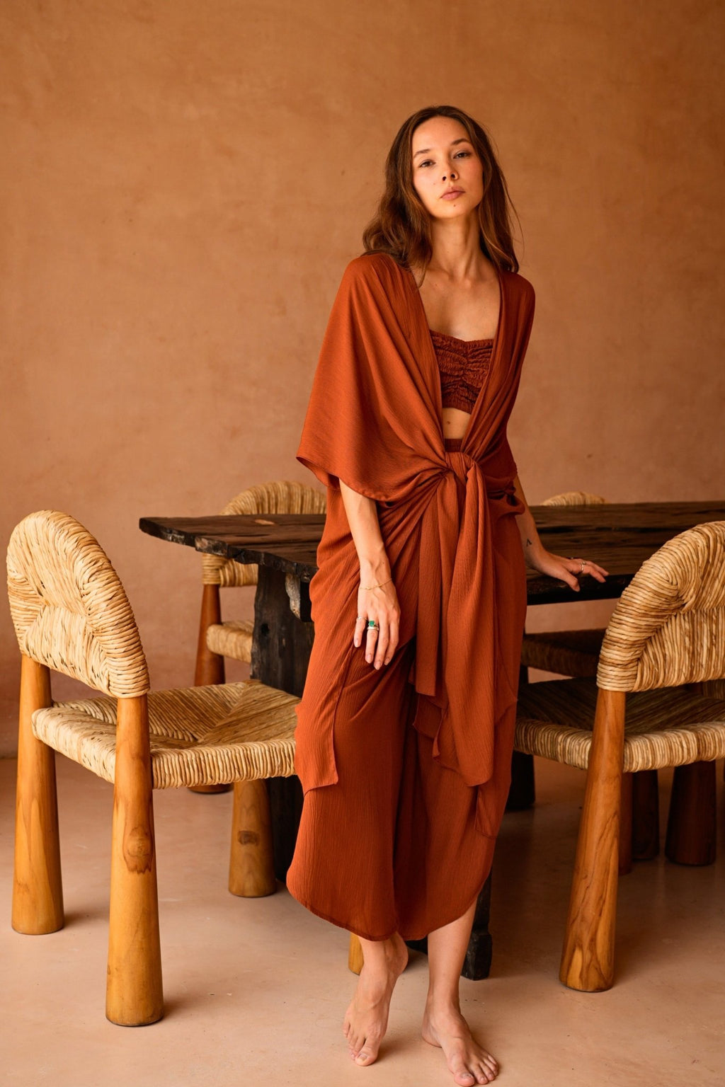 Kaia Flowy Kimono Wrap Duster - Che Cose Belle