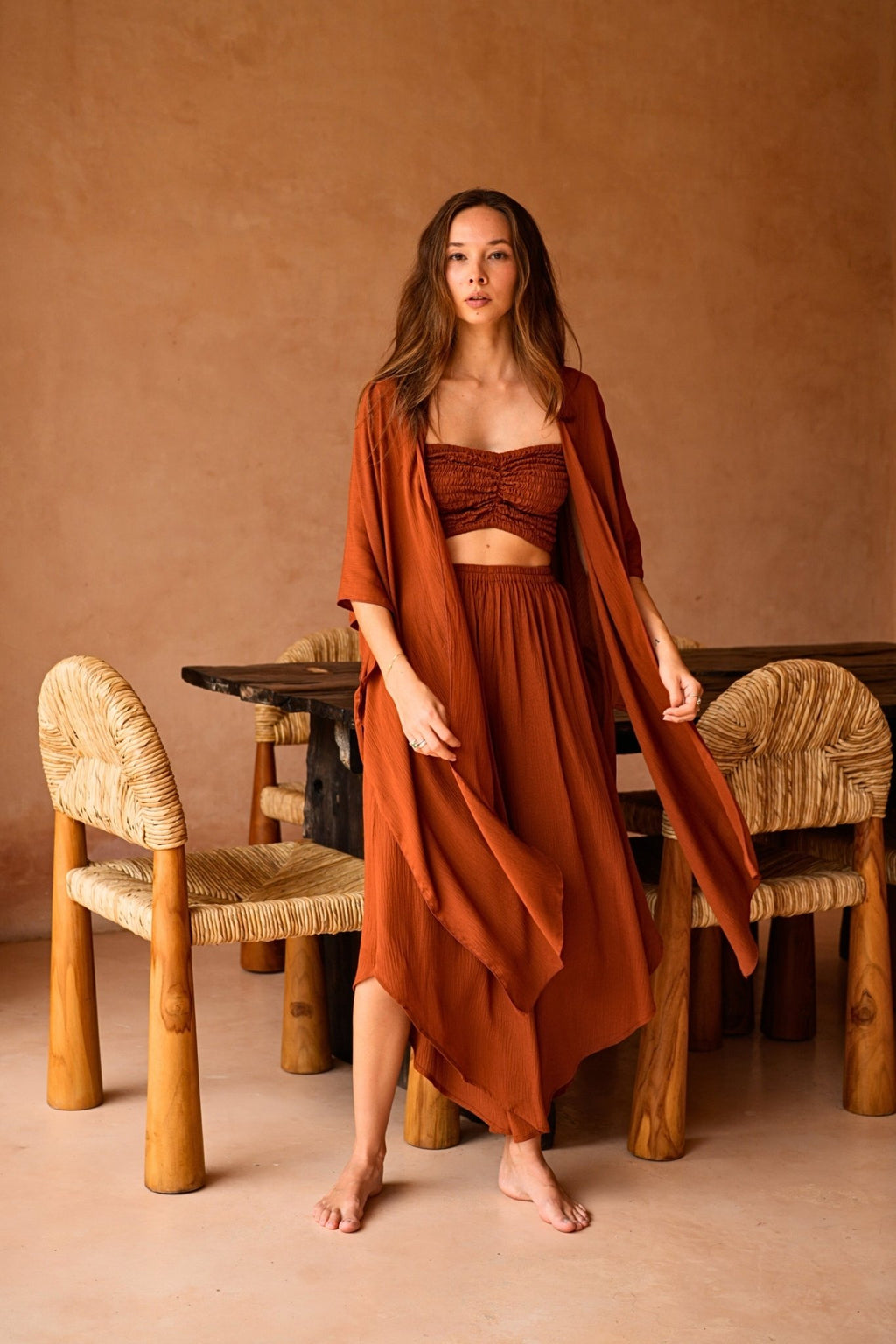 Kaia Flowy Kimono Wrap Duster - Che Cose Belle
