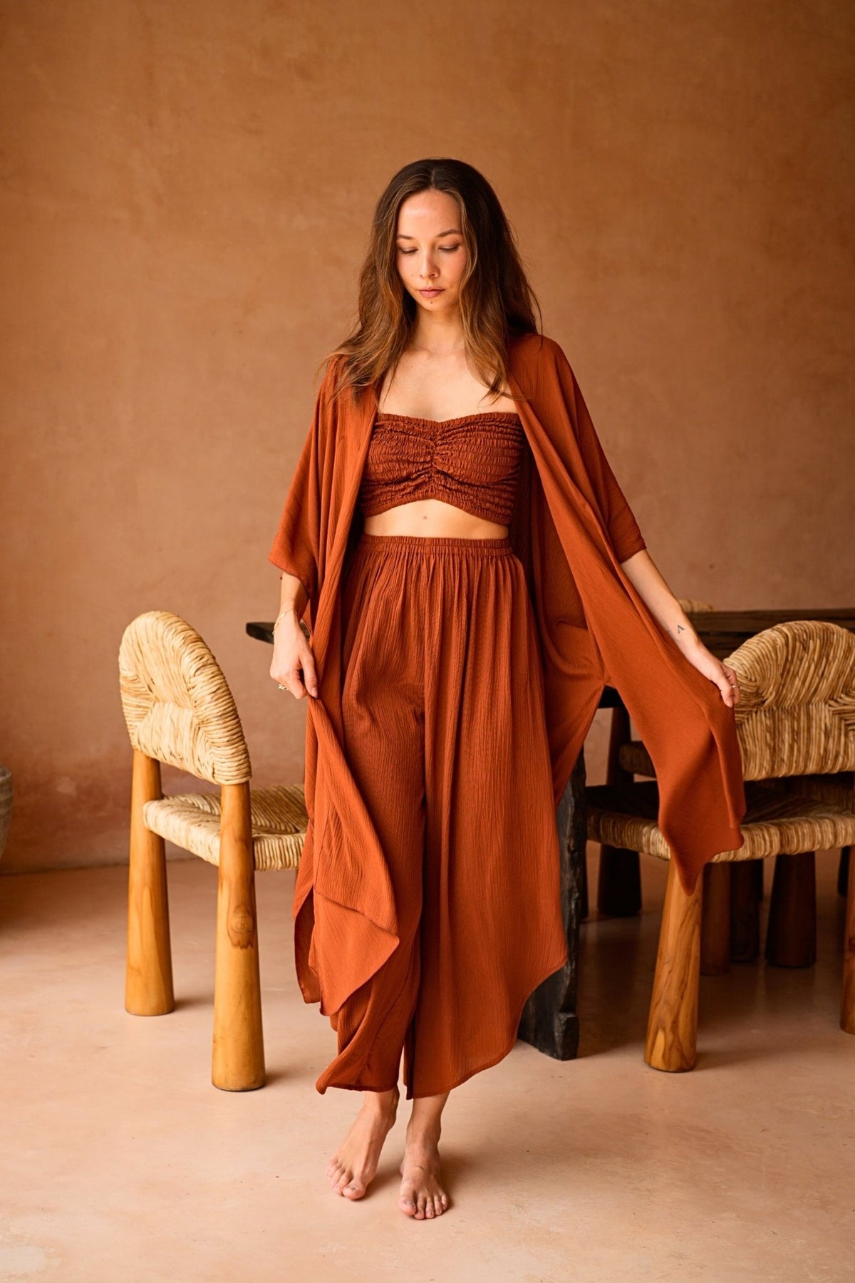 Kaia Flowy Kimono Wrap Duster - Che Cose Belle