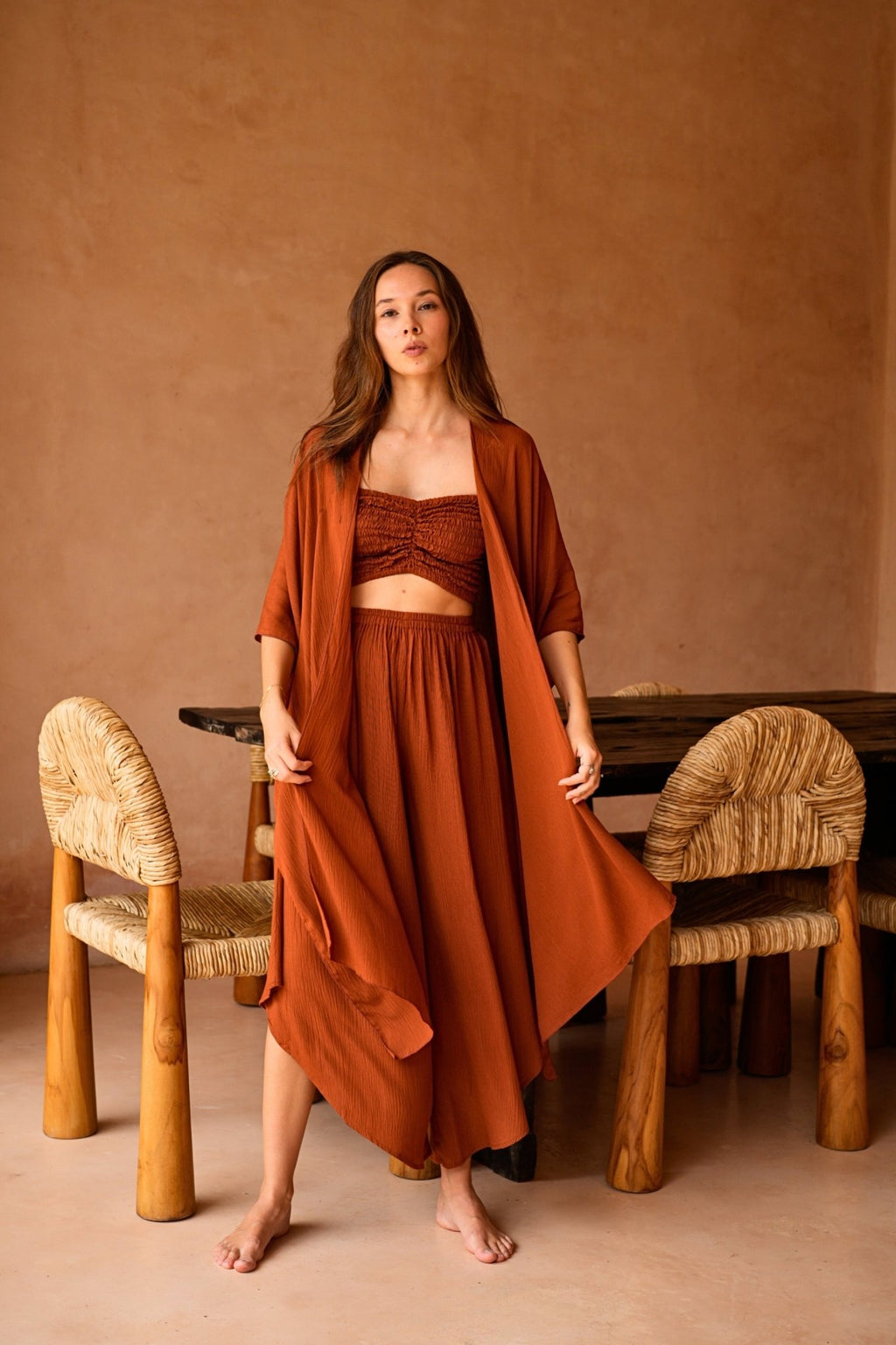 Kaia Flowy Kimono Wrap Duster - Che Cose Belle