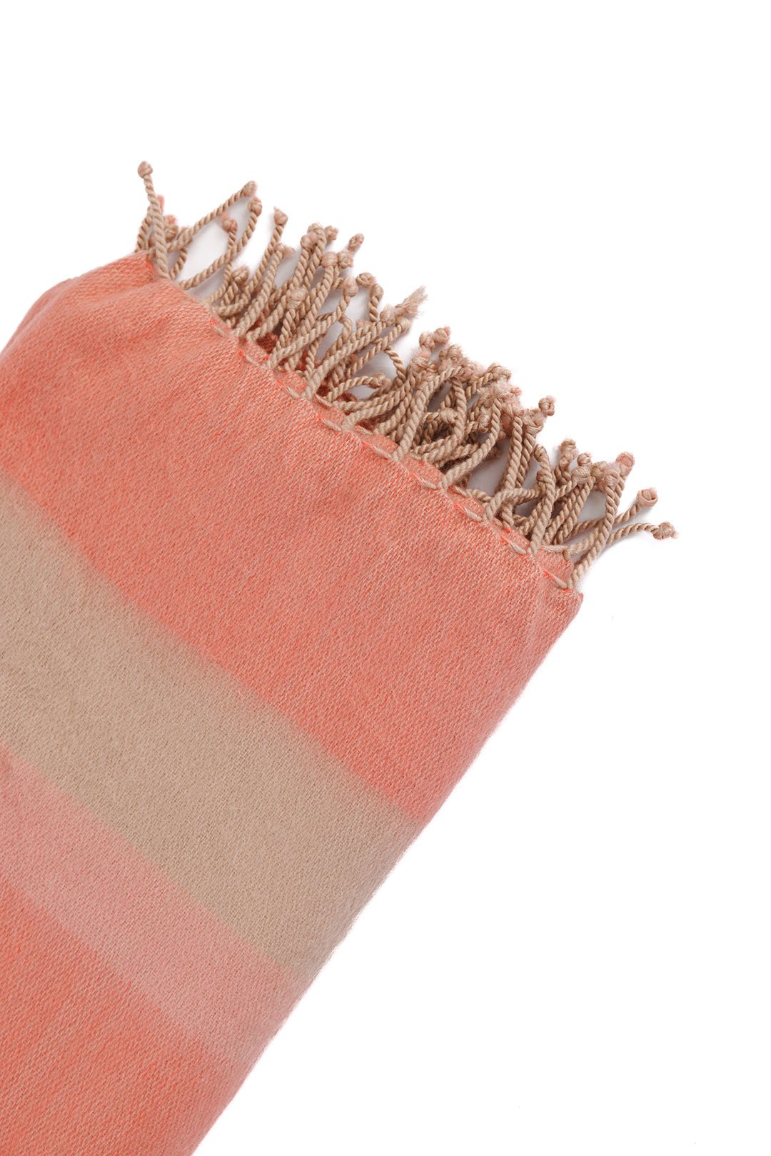 Kallpa Collection - Faded Coral with Braided Fringe - Che Cose Belle