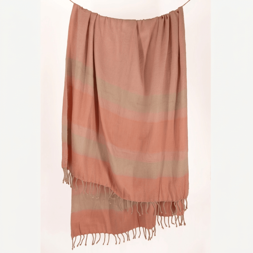 Kallpa Collection - Faded Coral with Braided Fringe - Che Cose Belle